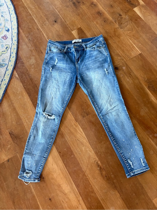 Velvet Heart Denim - Velvet Heart Light Blue Distressed Skinny Jeans